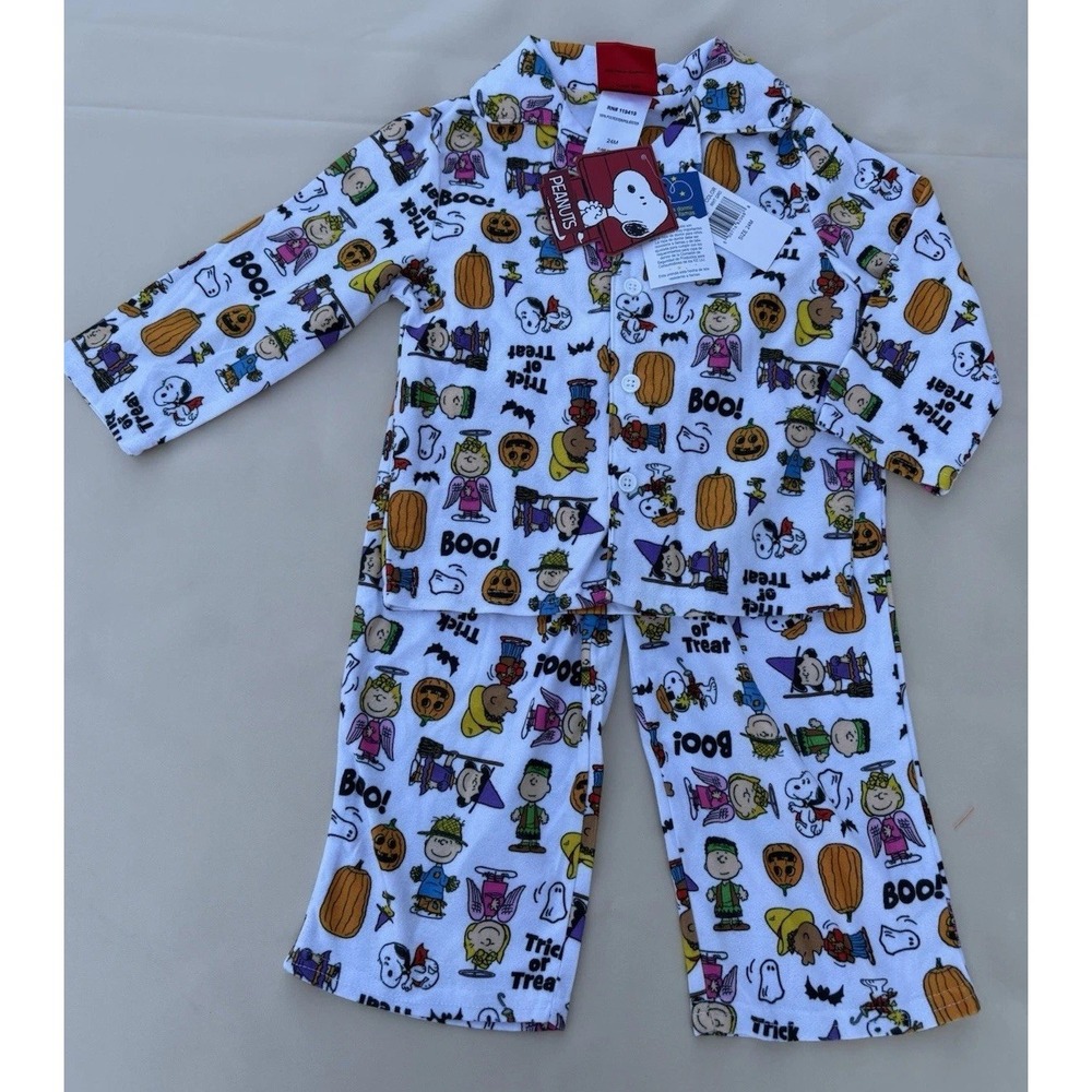 Peanuts Charlie Brown Halloween 2 Piece PJ Set Unisex 24 Mos. New With Tags!